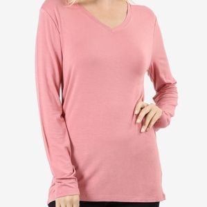 V-Neck Long Sleeve Tshirt